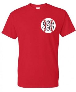 Baseball Monogram (Left Chest) T shirt|NL