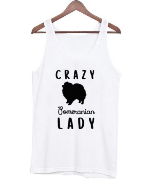 Crazy Pomeranian Lady Tanktop NL