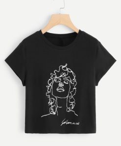 Figure Print Front T-shirt| NL