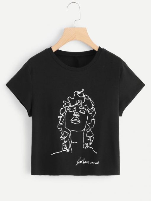 Figure Print Front T-shirt| NL