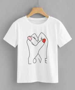 Graphic Print Love T-shirt| NL