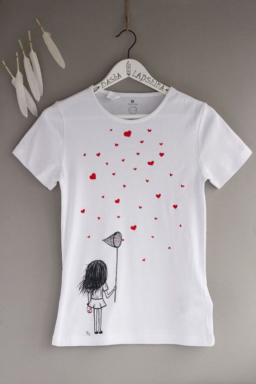 Hand painted Women T-shirt N