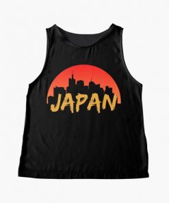 'Japan skyline sunset' Sleeveless Tanktop NL