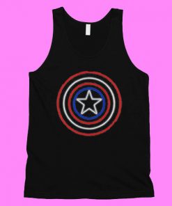 Marvel Captain America Shield Neon Light Girls Tanks Top NL