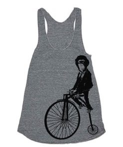 Monkey Riding Bike Funny Workout Tanktop NL