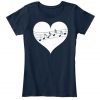 Music Heart Design Cute Valentine Women's T-Shirt|NL