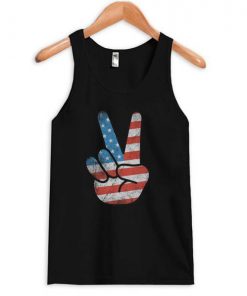 Patriotic Peace Sign USA NL Tanktop