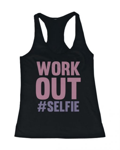 Work Out #Selfie Women’s Funny Work Out Tanktop NL