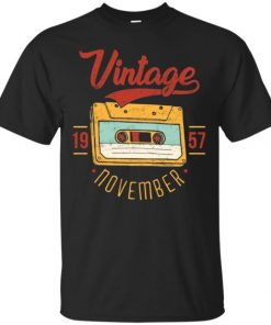 Vintage Cassette Tape November 1957 Birthday T-shirt| NL