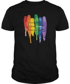 Watercolor Lgbt Love Wins Rainbow Paint T Shirt| NL