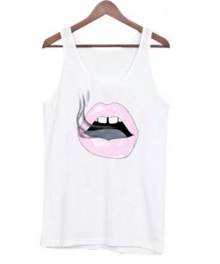 Sexy lip smoke tank top| NL