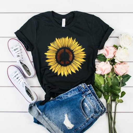 Hippie Sunflower t shirt RF