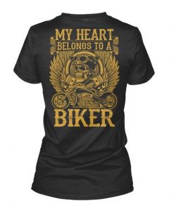 My Heart Belong To A Biker t shirt back RF