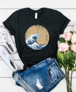 The great wave off Kanagawa Godzilla t shirt RF