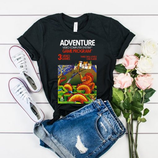 Adventure Atari 2600 Retro Vintage Video Game Box Art Unisex t shirt RF