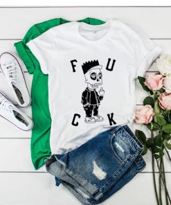 Cartoon Bart Simpson Fuck t shirt RF