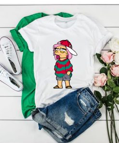 Grunge Lisa Simpson Pink Hair Red & Green t shirt RF