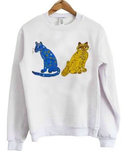 Abba Blue and Yellow Cat sweatshirt RF