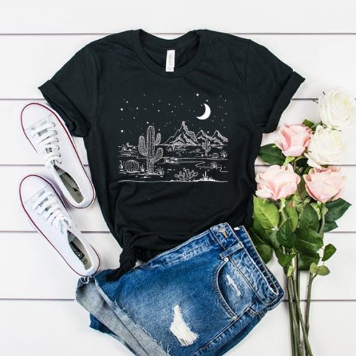 Desert starry night t shirt RF