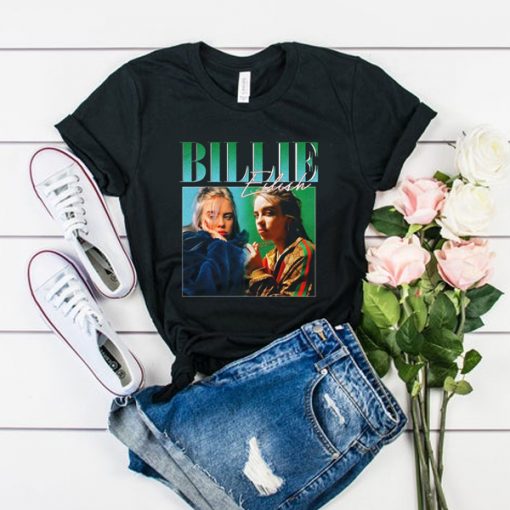 Billie Eilish 90s Vintage Black t shirt RF