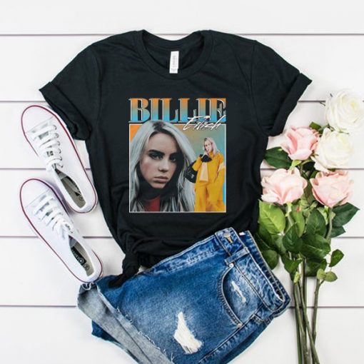 Billie Eilish 90s Vintage Black tshirt RF