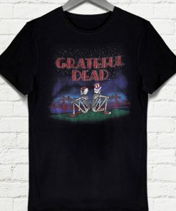 Grateful Dead Golden Gate San Francisco Skeleton t shirt RF