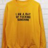 I am a ray of fucking sunshine sweatshirt RF