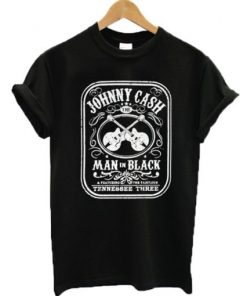 Johnny Cash The Man In Black Featuring The Fabulous Tennessee Three t shirt RF