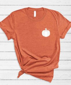 Pocket Pumpkin Fall Halloween Thanksgiving t shirt RF