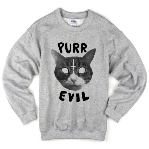 Purr Evil Satanic Cat sweatshirt RF