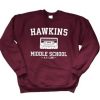 Hawkins Middle School AV Club Sweatshirt RF