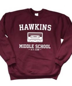 Hawkins Middle School AV Club Sweatshirt RF