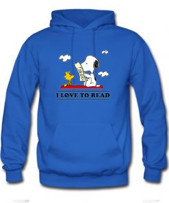 I Love To Read Snoopy Hoodie RF