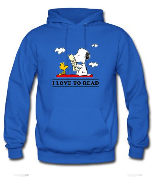 I Love To Read Snoopy Hoodie RF