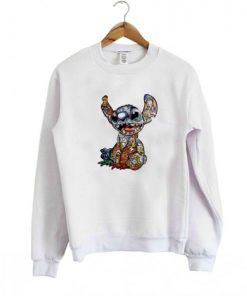 Disney Characters inside Stitch sweatshirt