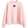 Embroidered Rose Pink Sweatshirt