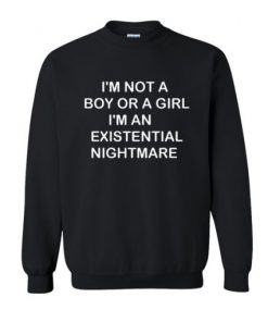 I’m Not A Boy Or A Girl I’m An Existential Nightmare sweatshirt