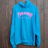 Thrasher Skateboard Magazine Blue Pink hoodie RF