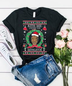 Ugly Christmas Sweater Mike Tyson Kith Me Under The Mithletoe t shirt RF