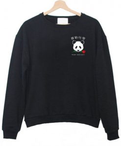 Riot Society Panda Rose Sweatshirt