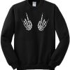 Skeleton Metal Rock Hand Sweatshirt