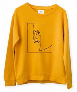 Smoking Girl Yellow Sweatshirt