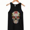 Sugar Skull Roses Eyes Day Of The Dead Tanktop