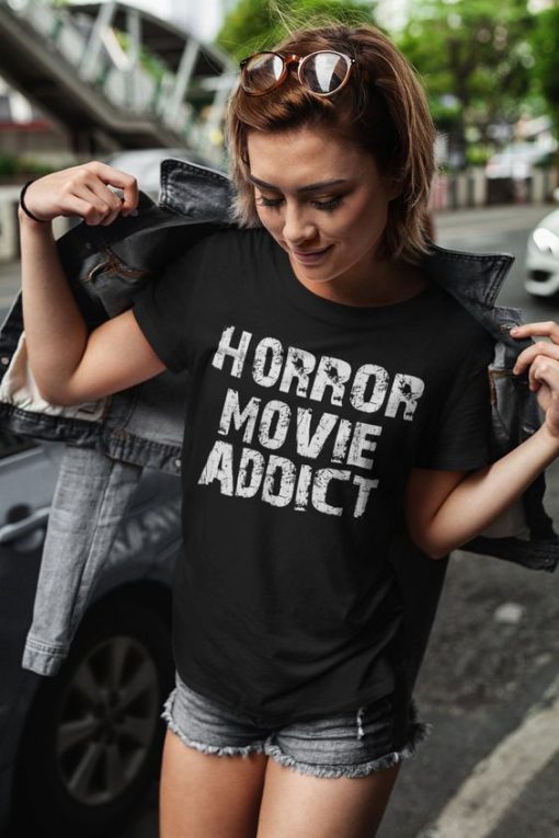 Horror Movie Addict t shirt RF