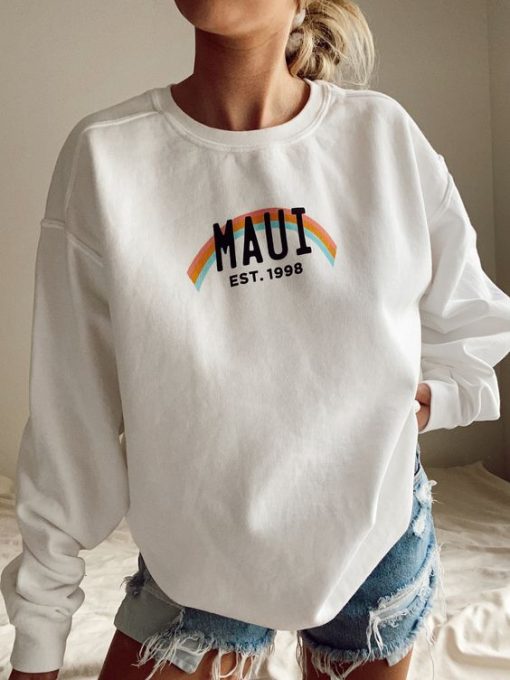 maui rainbow vintage sweatshirt RF