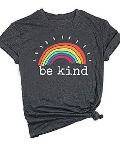 be kind rainbow print t shirt RF