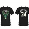 Milwaukee Bucks Giannis Antetokounmpo 34 t shirt