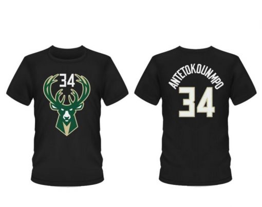 Milwaukee Bucks Giannis Antetokounmpo 34 t shirt