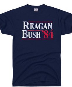 REAGAN BUSH 84 political election retro t shirt RF