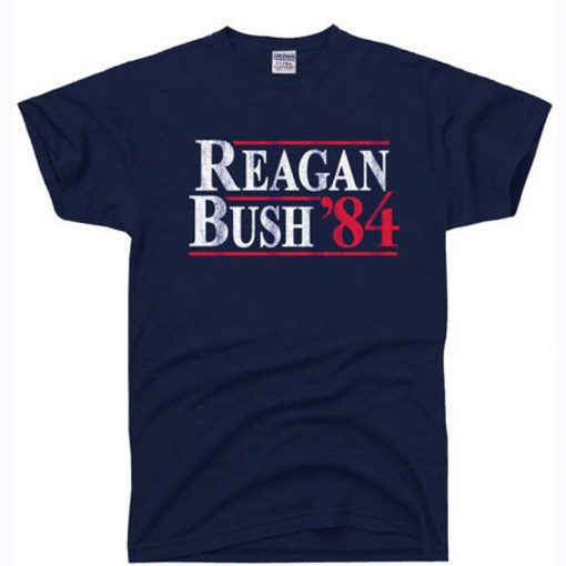 REAGAN BUSH 84 political election retro t shirt RF